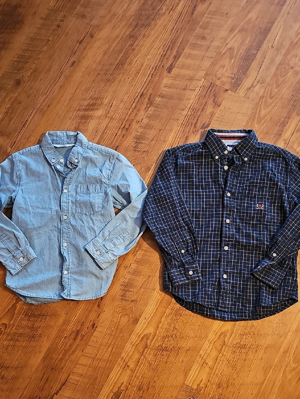 Tommy Hilfiger & H&M Boys Navy Plaid Button-Down Shirt. MUST BUNDLE